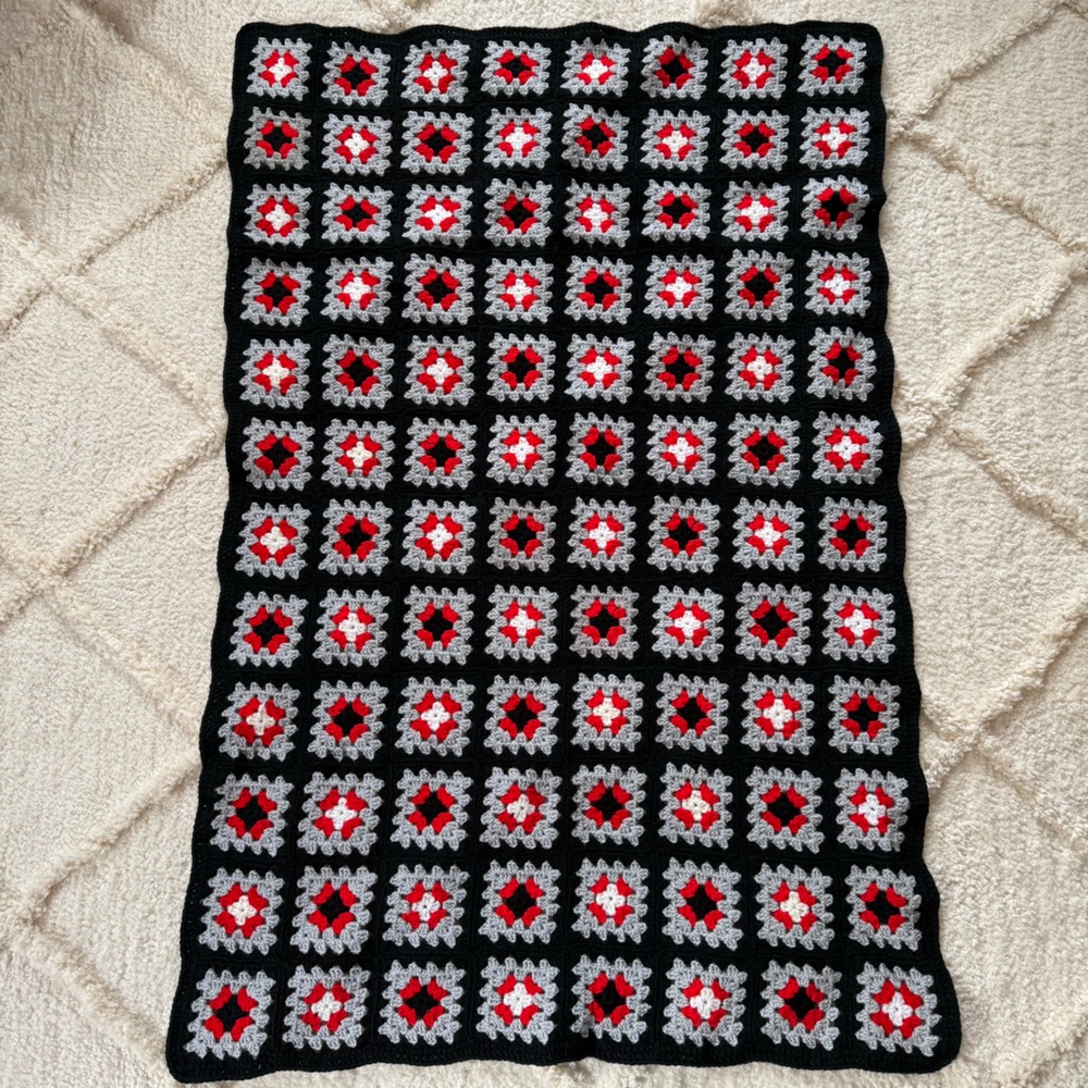 Granny Square Throw Blanket